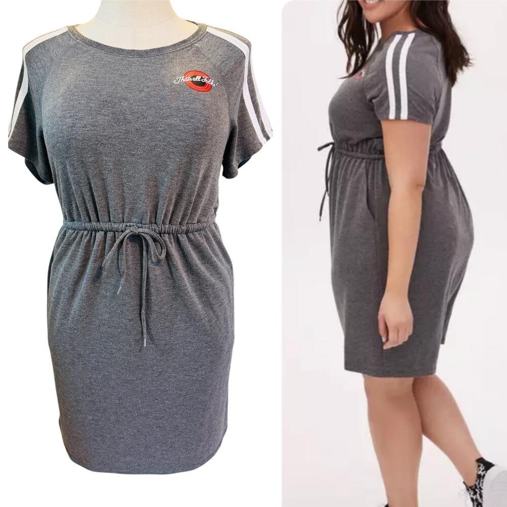 Torrid 1 (1X 14/16) Looney Toons Thats All Folks Mini Terry T Shirt Dress